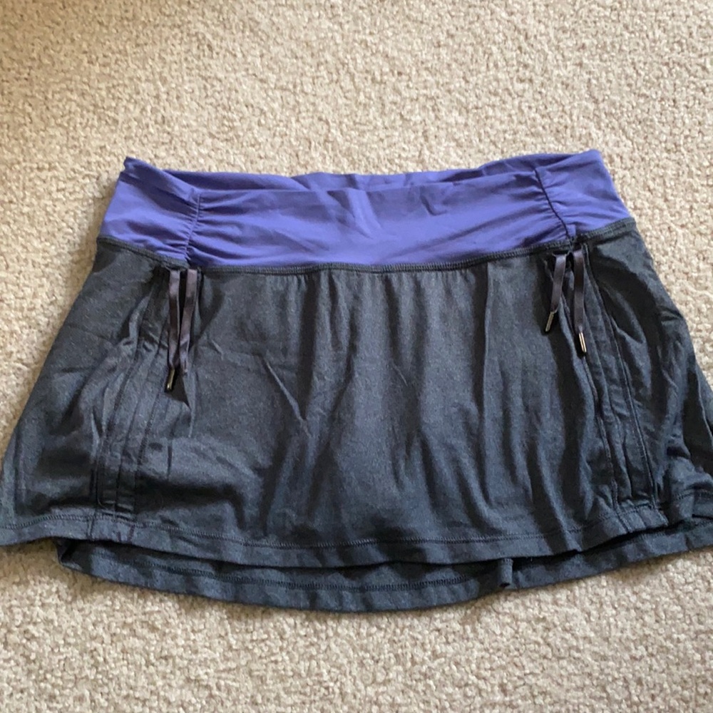 Grey purple lululemon skirt with shorts